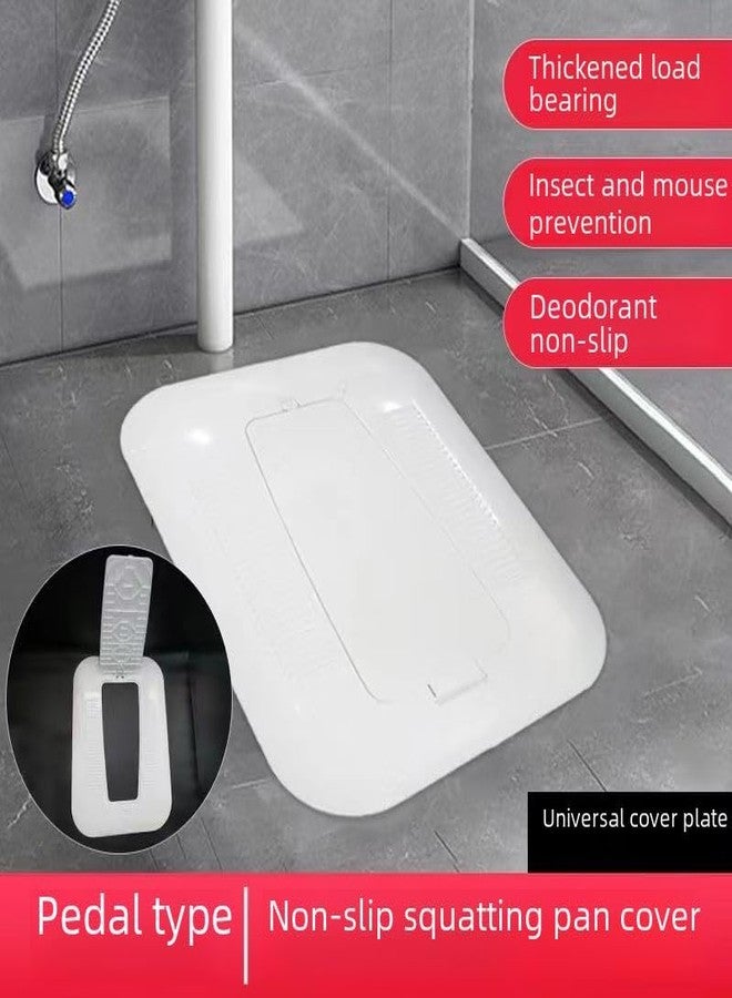 Crobat غطاء مرحاض كروبات القرفصاء، غطاء حماية كامل مغلق لحفرة المرحاض القرفصاء، مقاوم للروائح والانسداد - Image 4